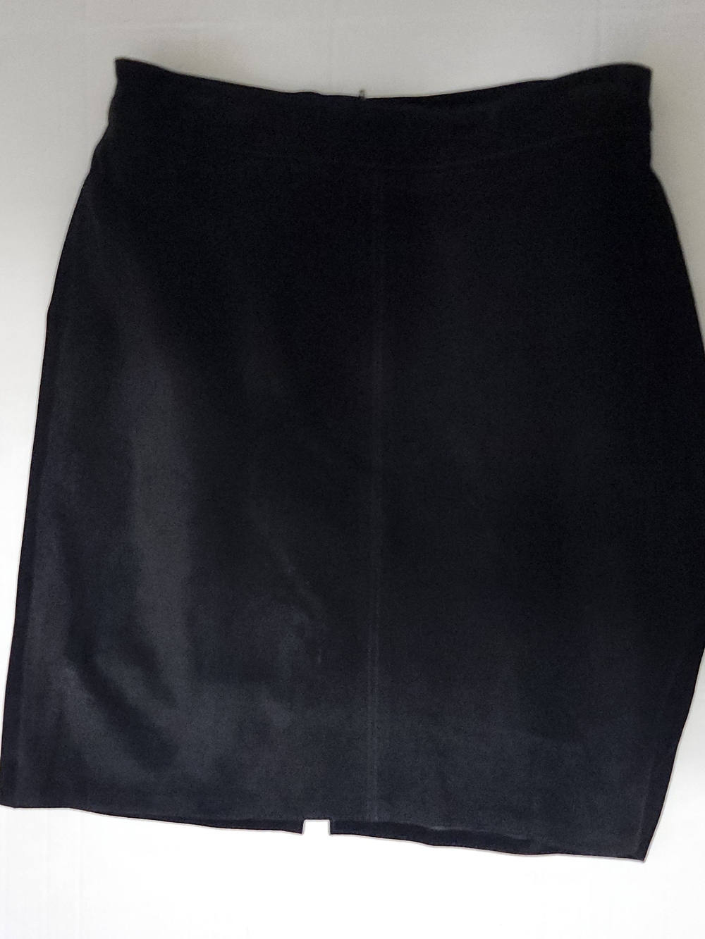 VTG 80s 90s Bushwacker USA Black Suede Mini Skirt High Waist Minimalist 12